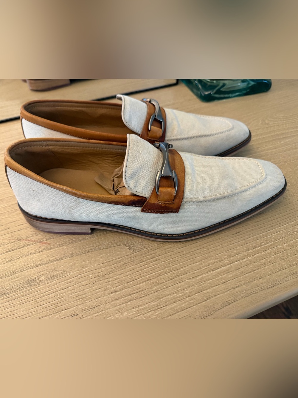 La Milano Slip-On Loafer in Light linen summer shoe 11.5